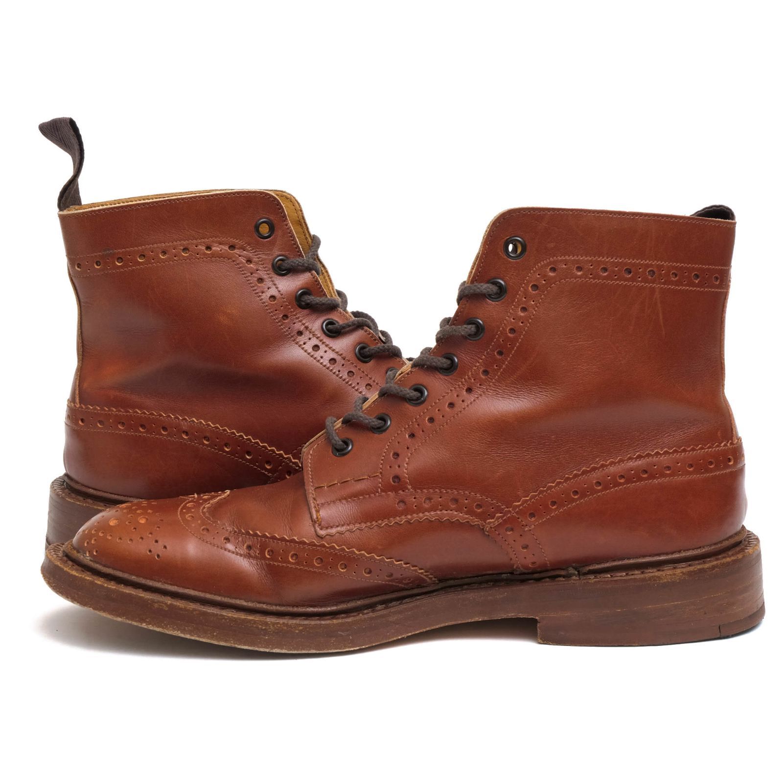 トリッカーズ／Tricker's レースアップブーツ シューズ 靴 レザー 革 本革 M2508 MALTON モールトン Brogue Boots  ダブルソール カントリーブーツ ウイングチップ 定番 グッドイヤーウェルト製法 - メルカリ