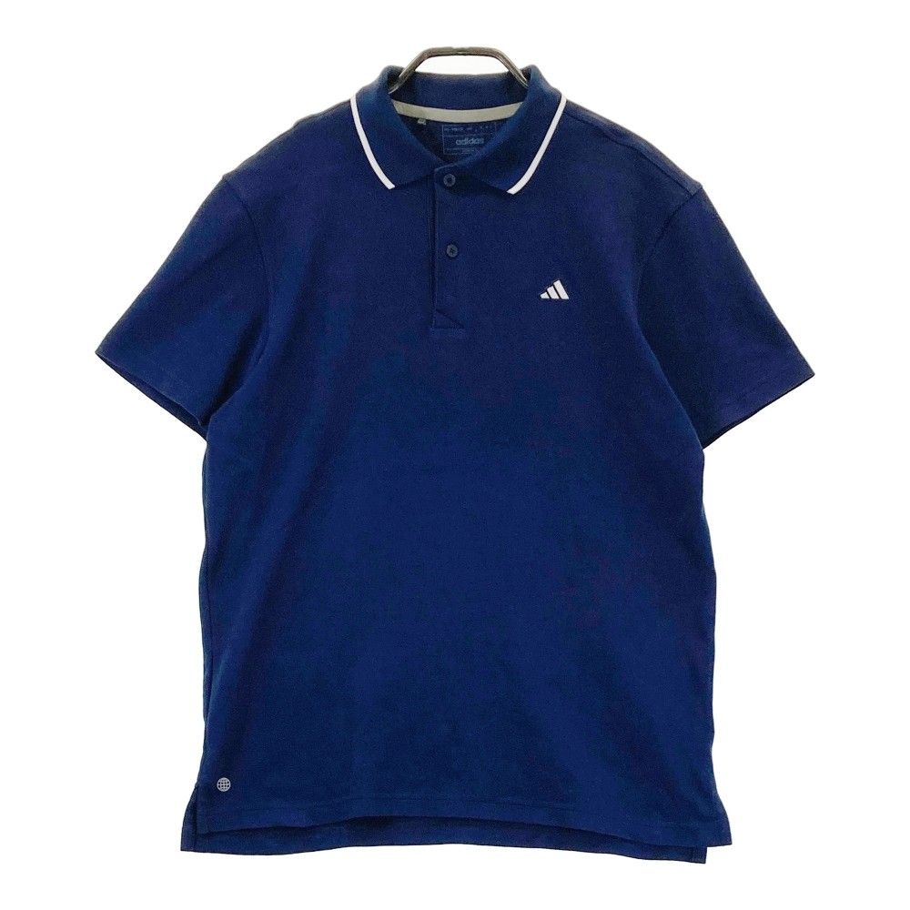 サイズ：M ADIDAS GOLF アディダスゴルフ  半袖ポロシャツ 鹿の子  ネイビー系 [240101362725]# ゴルフウェア メンズ ストスト