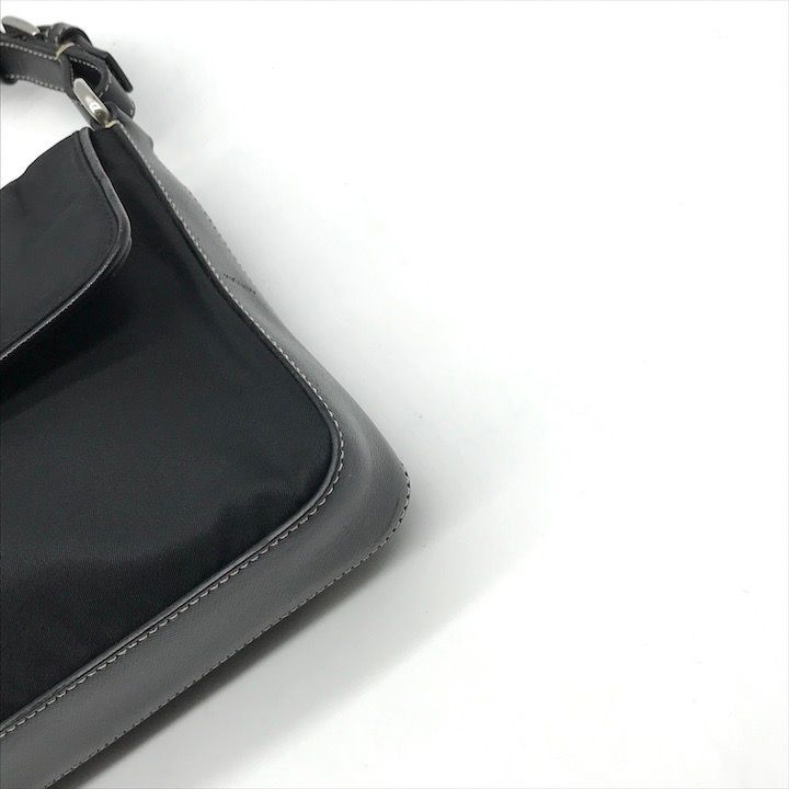 良品 PRADA プラダ ナイロン テスート サフィアーノ レザー ハンド バッグ ブラック k2398 PRADA - 良品 PRADA プラダ ナイロン テスート サフィアーノ レザー