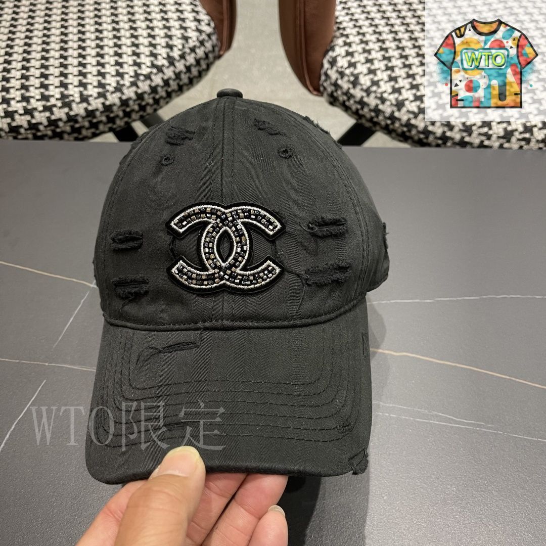 ペ　超レア　シャネル　帽子 今日特価】Chanel シャネル 破れベースボールキャップ-3 - メルカリ