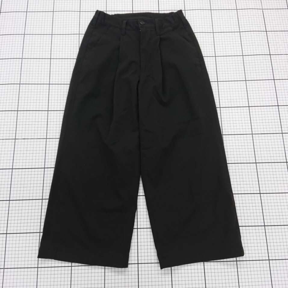 ◇ Θ ADAMASTE アダマスト タック入り ワイド パンツ サイズS ブラック 