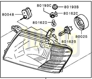 パジェロ V75W V73W 後期 HIDヘッドライト 左右 三菱パジェロv73 2004