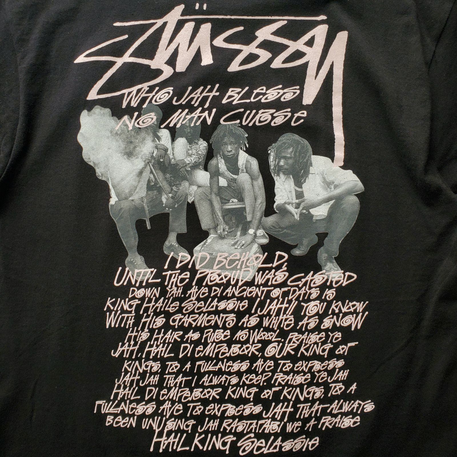 STUSSYステューシー□極美品 17年 Who Jah Bless No Man Curse tee