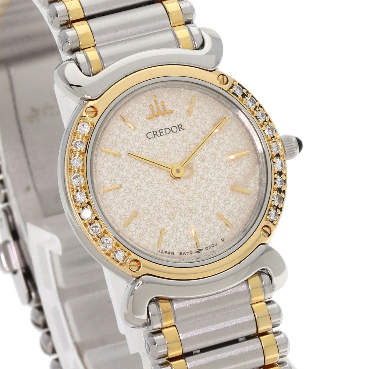 ⑦ SEIKO SEIKO CREDOR 7371-0090 18Kべゼル コンビ レディース