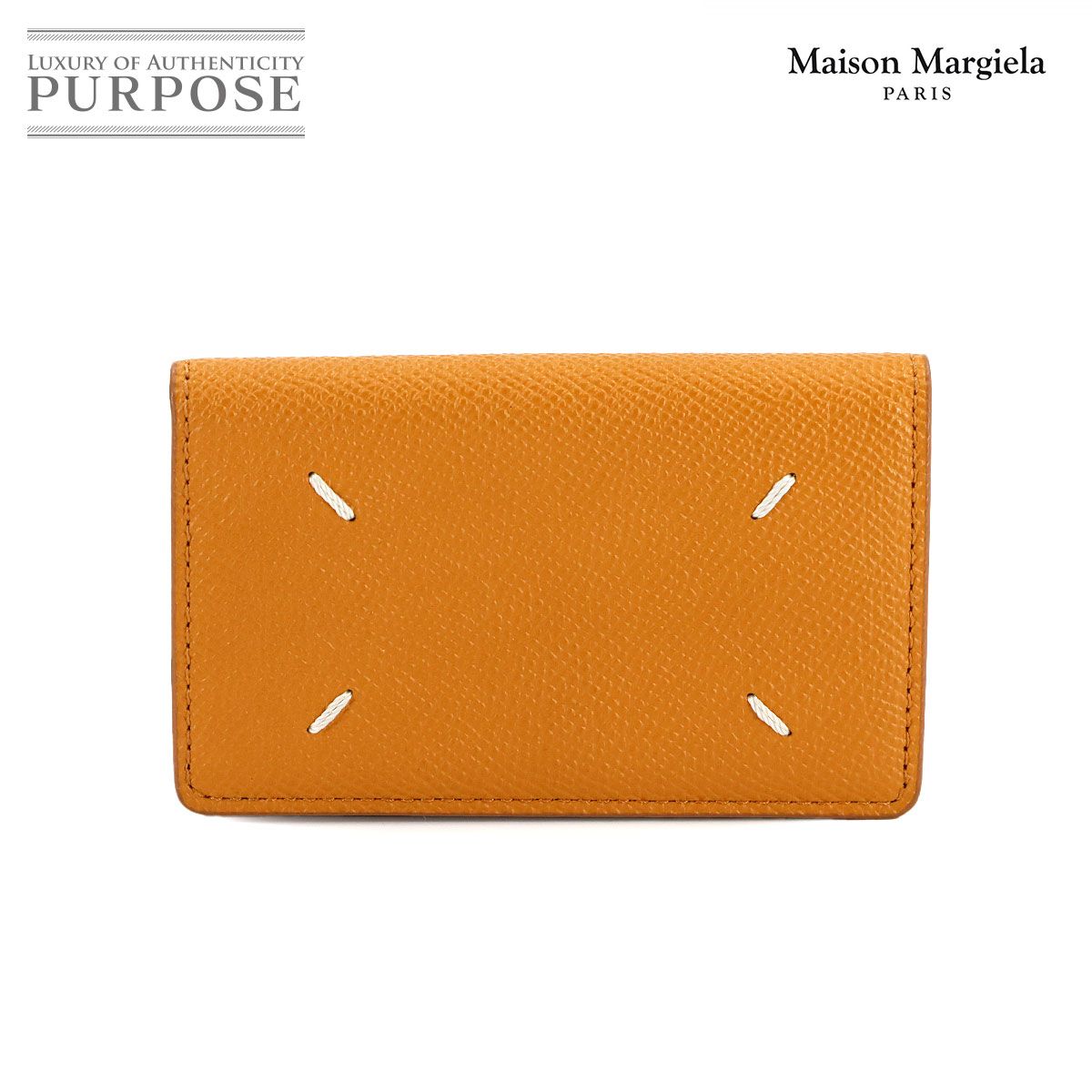 メゾン マルジェラ Maison Margiela カードケース 名刺入れ レザー ライトブラウン SA3VX0005 シルバー 金具 90279691