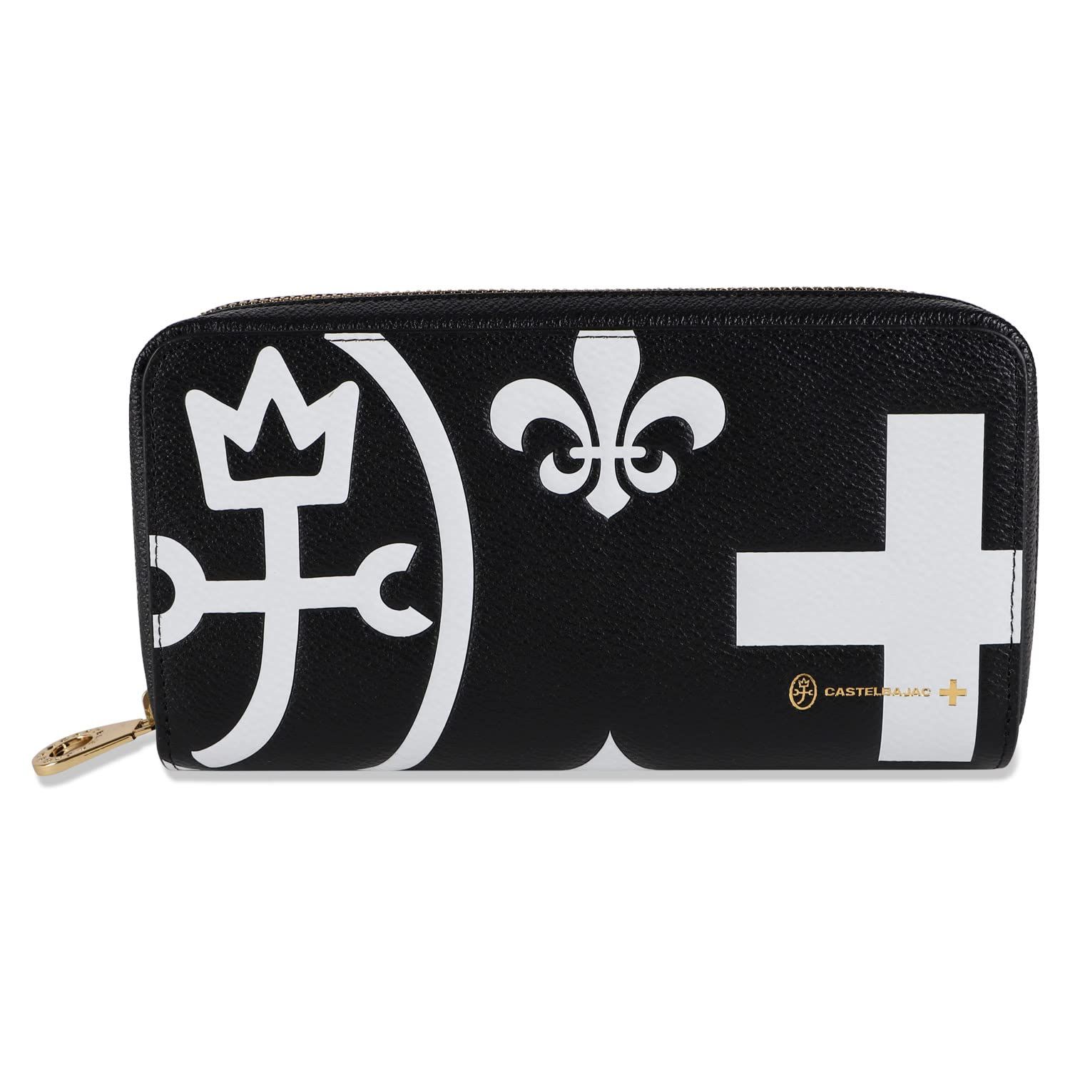 高品質保証！ カステルバジャック ラウンドファスナー長財布 小銭入れあり ネゼル 081603 ブラック BLK