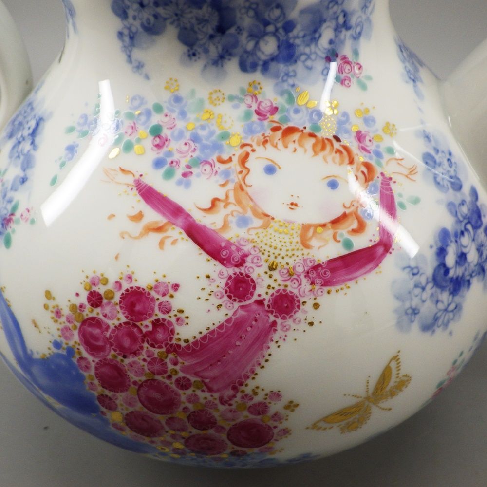 MEISSEN - Meissen マイセン ミッドナイトサマードリーム 真夏の夜の夢 ティーポット  ポット 箱付き 陶器  食器【中古】【送料無料】 Meissen マイセン ミッドナイトサマードリーム 真夏の夜の夢