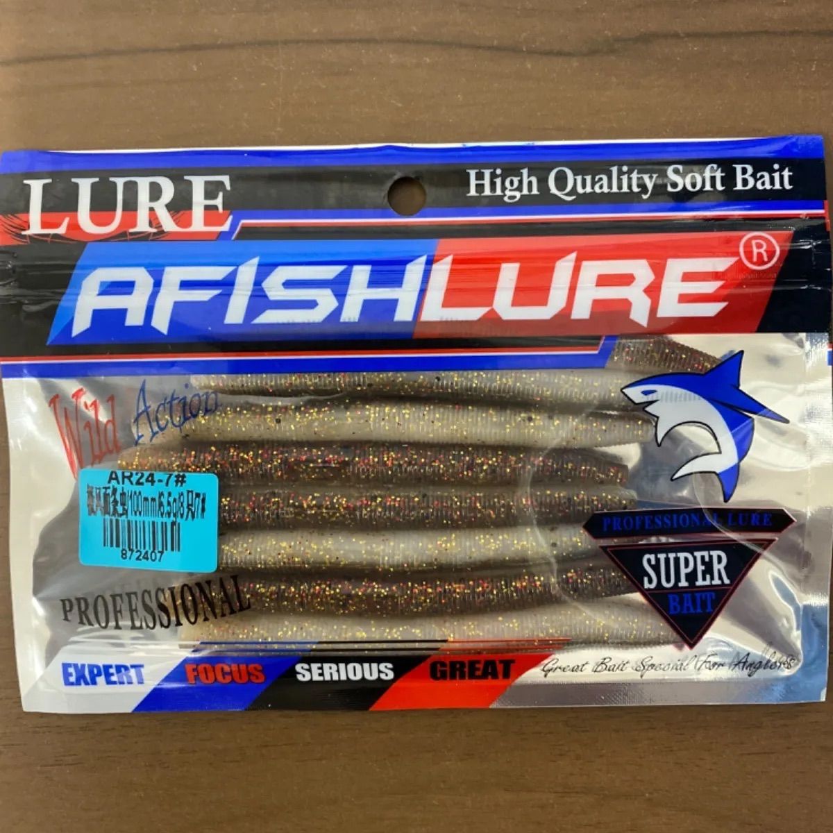 【バス釣り】ワームセット ワーム 4色セット センコー 4インチ 100㎜ 6.5g 1袋8本 ワームセット