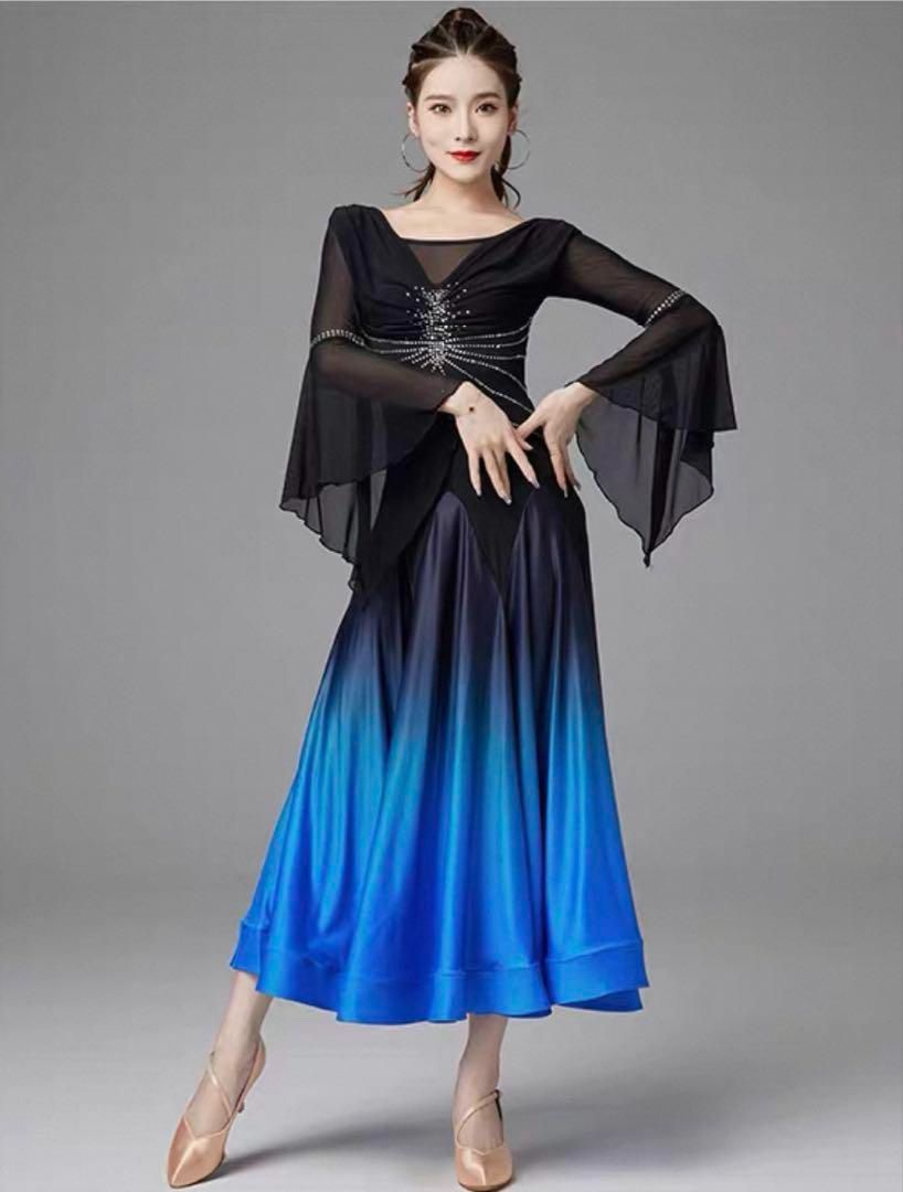 新品未使用 スタンダードダンス向け練習着ワンピース ダンスパーティー