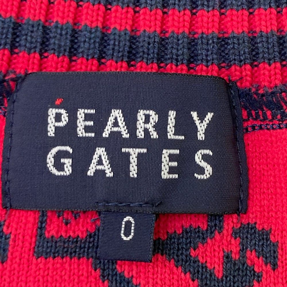 サイズ：0 PEARLY GATES パーリーゲイツ  ニットベスト スポンジボブ ネイビー系 [240101452127] ゴルフウェア レディース ストスト サイズ：0 PEARLY GATES パーリーゲイツ ニットベスト スポンジ