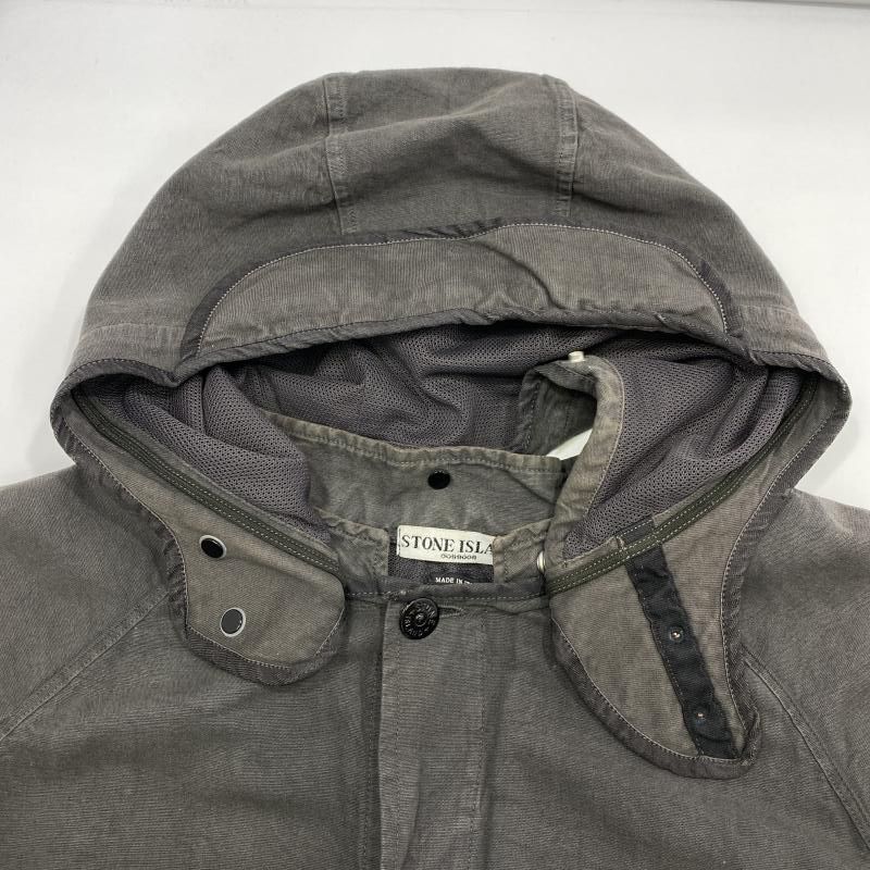 【極美品】STONE ISLAND ジャケット　グレー　Sサイズ 中古】STONE ISLAND 04ss HOODED COMPACT JACKET グレー サイズL