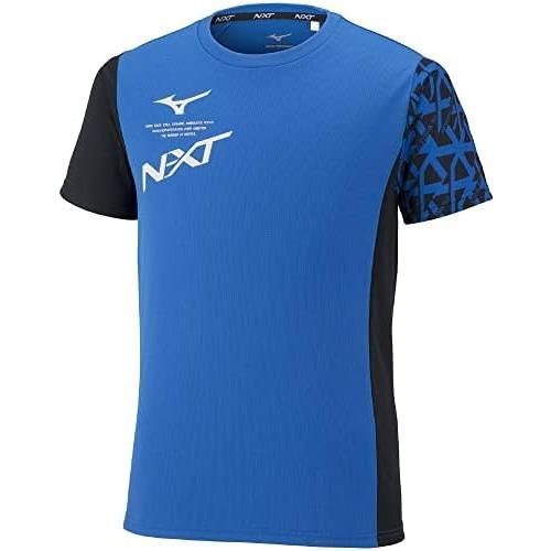 ミズノ(MIZUNO) N-XT 半袖Tシャツ UPF15 スリムシルエット 32JA2720 ピースブルー×ブラック Mサイズ
