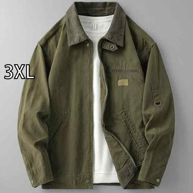 [3XL]秋冬 コーデ メンズ  服 シンプル ファッション オシャレ 大人 かっこいい 大きいサイズ ストリート 紳士服  アメリカン レトロ カジュアル ジャケット パイロット ハンティング ジッパー