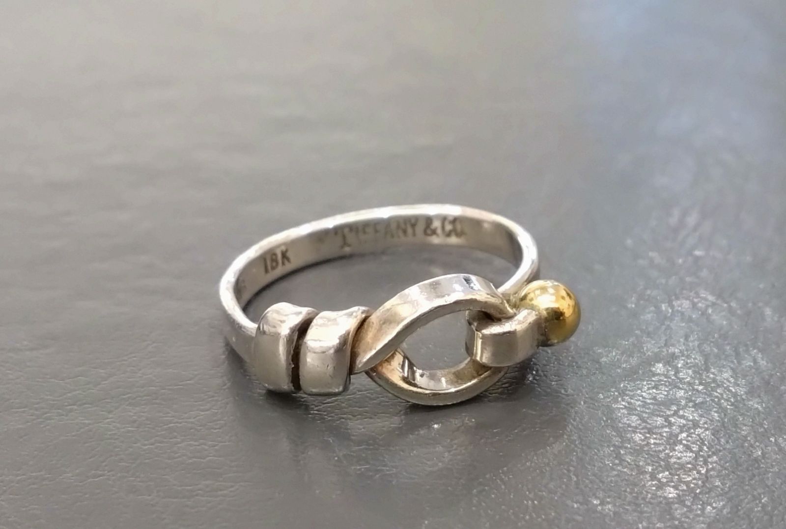 Tiffany ティファニーリング フック&アイ ラブノット TIFFANY &