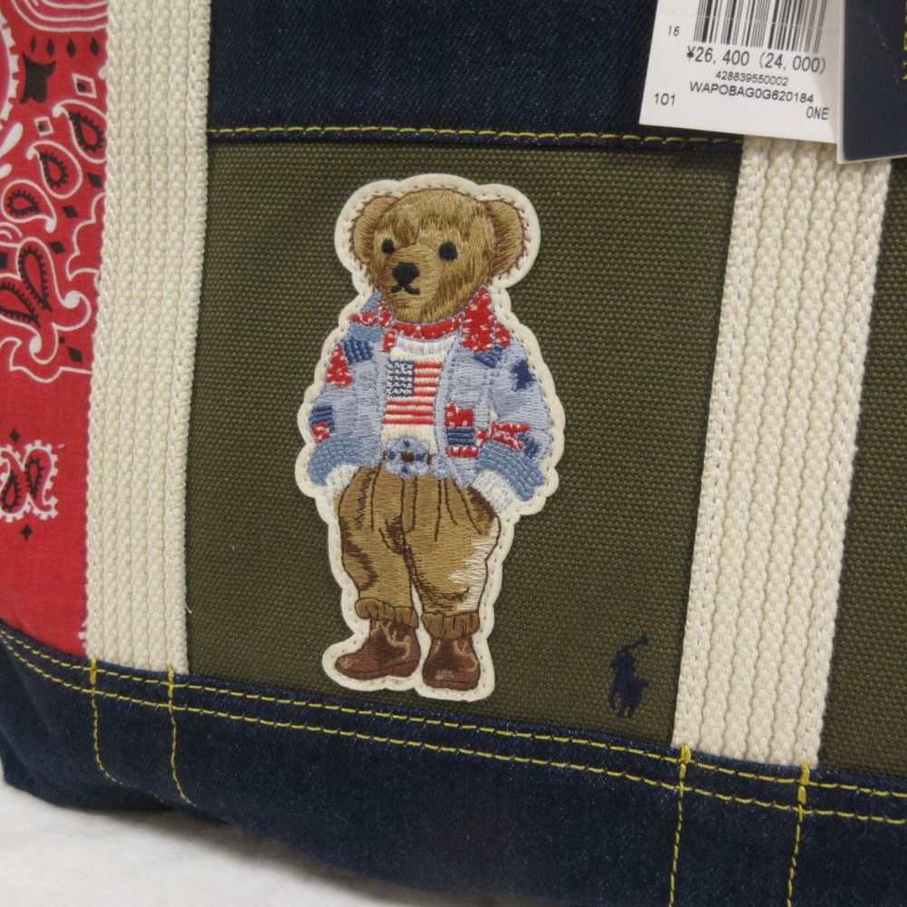 未使用品　ポロ ラルフローレンパッチワーク タイガー キャンバス トートバッグ 未使用 POLO RALPH LAUREN ポロラルフローレン ポロベア
