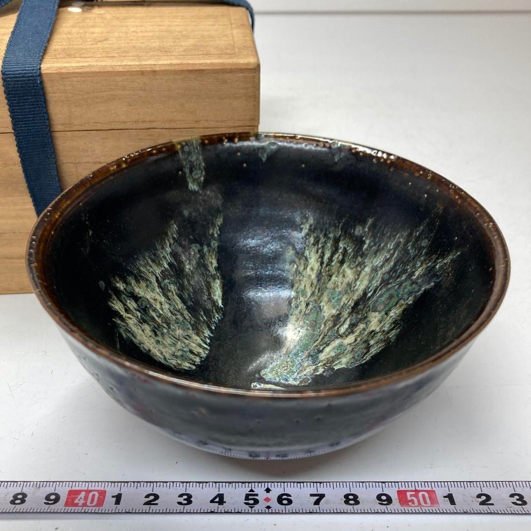中国　古玩　天目茶碗　木箱付　タエチ　東さ5-0514② 中国 古玩 天目茶碗 木箱付 タエチ 東さ5-0514② - メルカリ