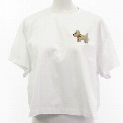 デモデ Demodee 24SS DOG Ｔシャツ カットソー 半袖 白 ホワイト フリーサイズ