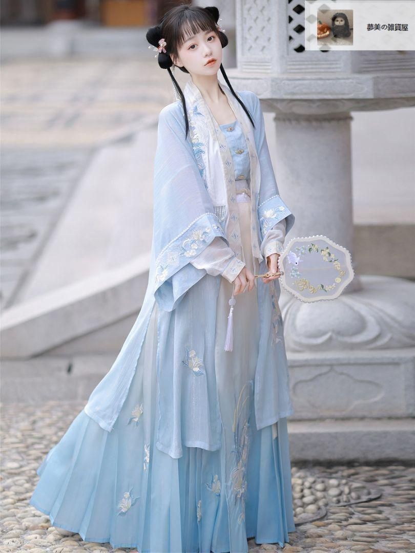 美しい花刺繍 宮廷風漢服 豪華ドレス コスプレ イベント撮影用衣装 美しい刺繍
