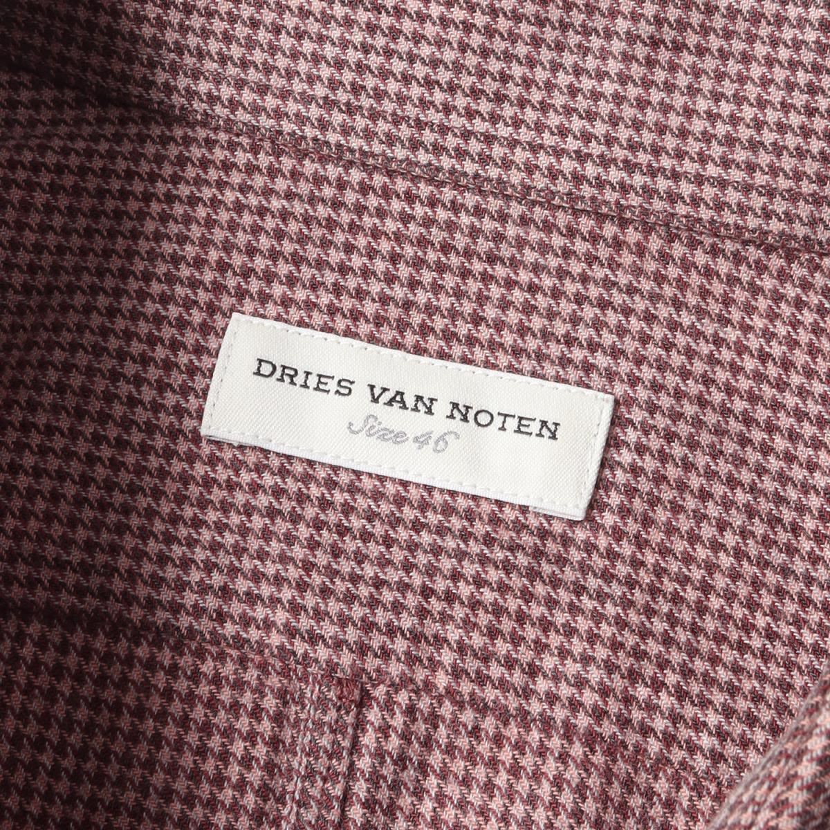 DRIES VAN NOTEN ドリスヴァンノッテン シャツ 千鳥柄 スナップダウン