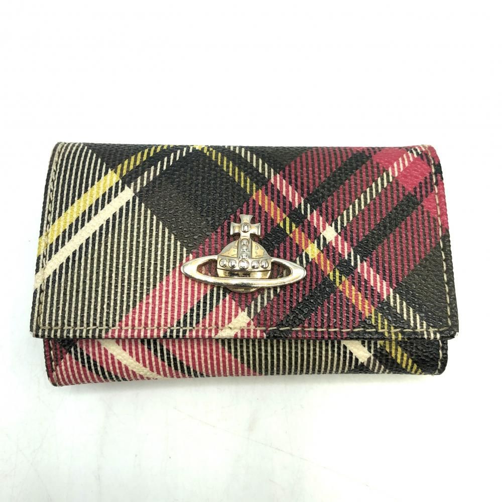 【中古】Vivienne westwood 6連キーケース チェック ヴィヴィアンウエストウッド[17]