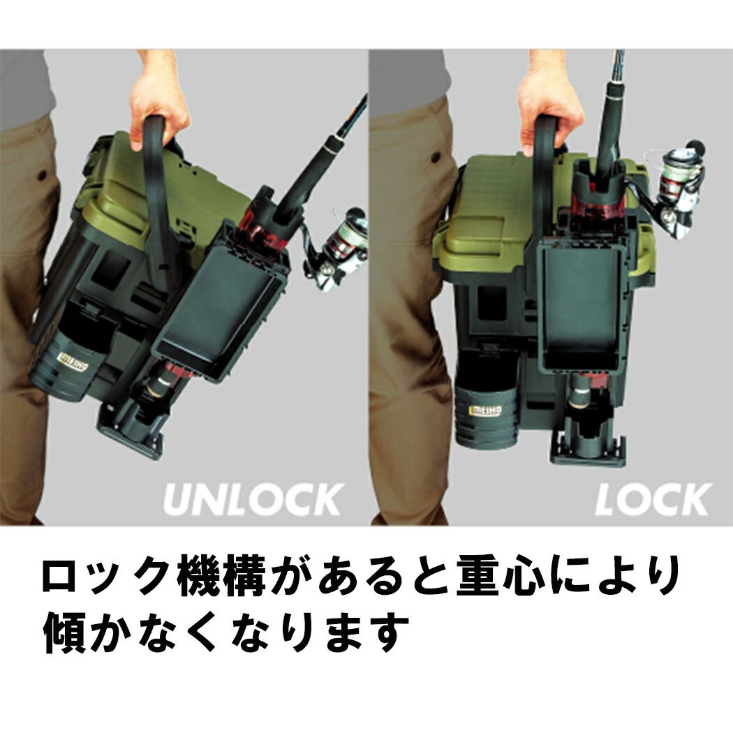 タックルボックス ロッドスタンド1台セット座れるタックルBOX