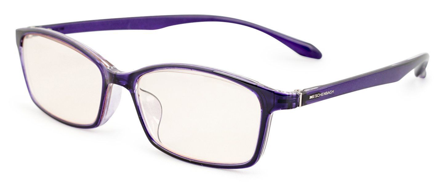 ESCHENBACH 中近両用 老眼鏡 ブルーライトカット PCビュアー クリアパープル +3.0度 2993-1130
