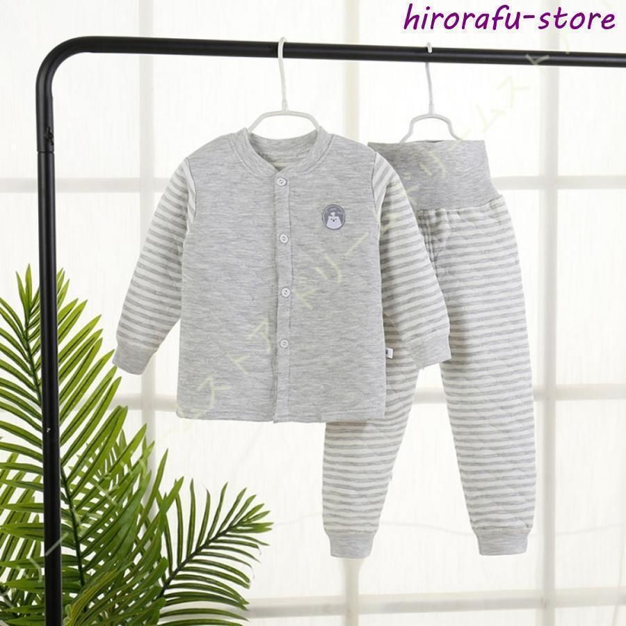 ベビー パジャマ 男の子 女の子 冬 長袖 綿100 保温 キッズ ルームウェア 暖かい 厚手 防寒 肩ボタン あったか 寝巻き 赤ちゃん 子供服 部屋着 あったか