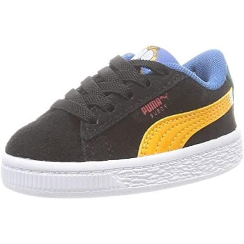 定番人気，2026 プーマ(PUMA) ベビースニーカー スウェード ガーフィールド AC インファント384555 ダークチェダー/セランダイン/バリャルタブルー(01) 16cm スリッポン