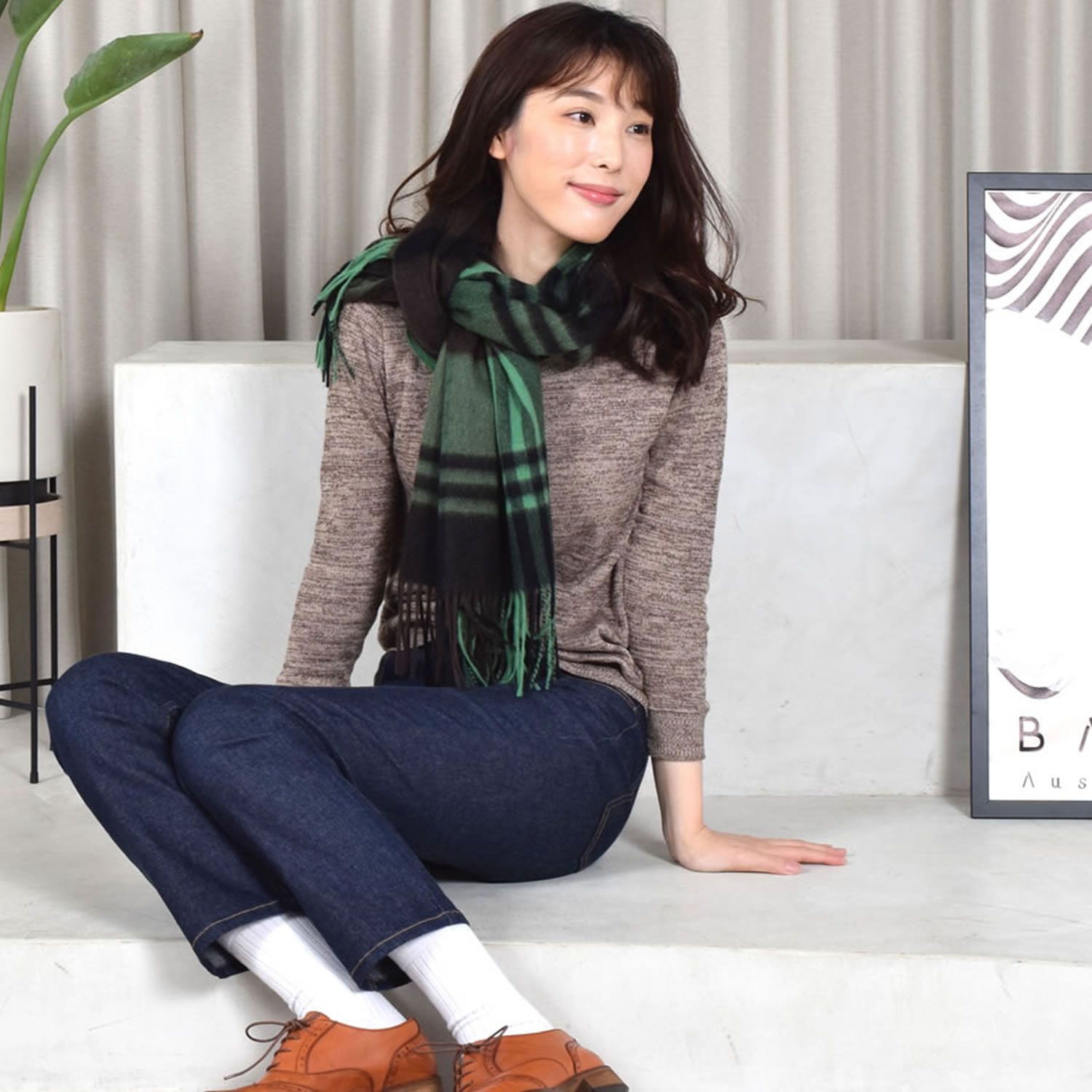 新品未使用　mal レレレさん　カシミヤ100% ストール グレー 新品未使用 mal レレレさん カシミヤ100% ストール グレー 楽天市場