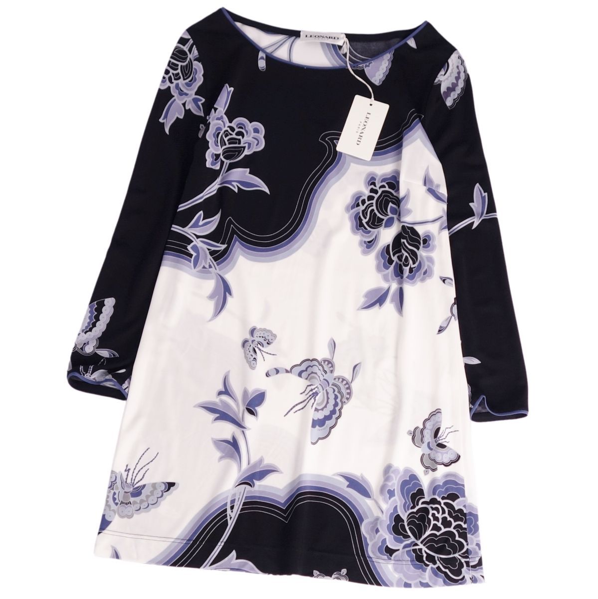 近年 極美品 大きいサイズ 42～44 レオナール ワンピース 15号 17号 レオナール 近年極美ワンピース42 近年 極美品 大きいサイズ 42～44