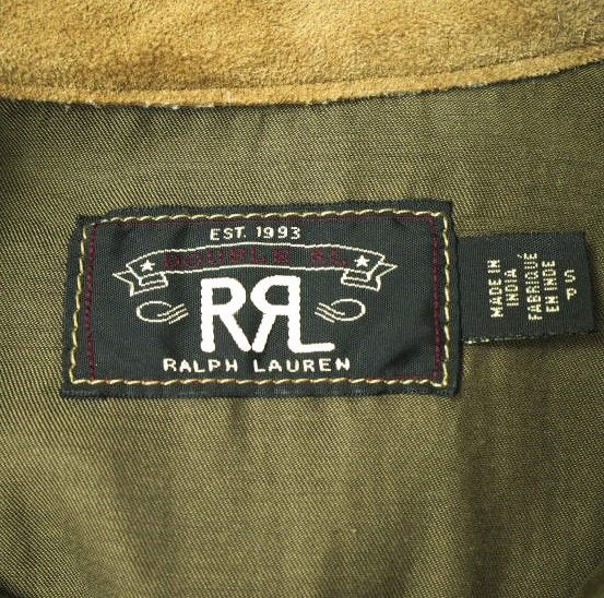 RRL ダブルアールエル スエードウエスタンシャツジャケット 782819308001 S ブラウン 革ジャン カウレザー Double RL 定価253,000円 アウター g16627