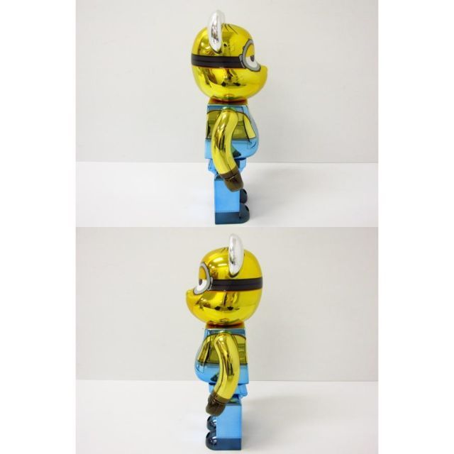 ベアブリックミニオンkevin Chrome Ver. 400%u0026100% BE@RBRICK ベアブリック minions ミニオンズ KEVIN 100％ \u0026 400％ GOLD