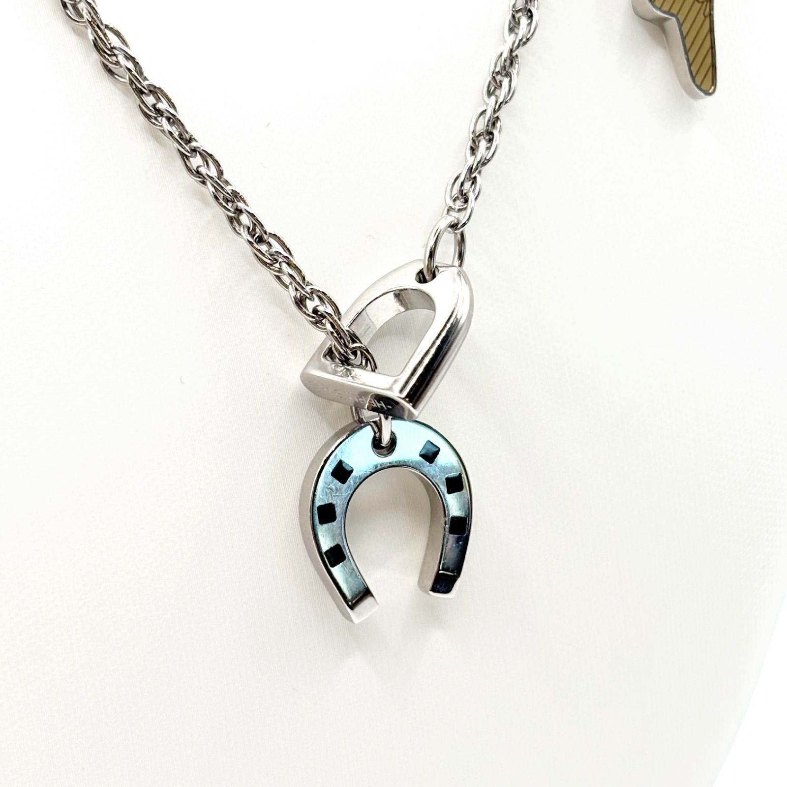 HERMES エルメス ネックレス ボン ヴォヤージュ メタル バッファロー