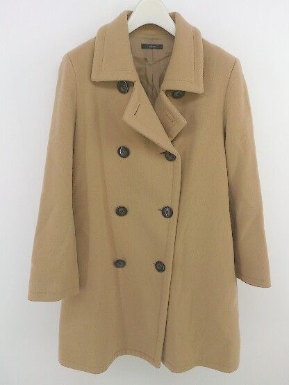【美品】URBAN RESEARCH ROSSOビッグカラーコート　ベージュ F by ROSSO モッサダブルロングコート[RA47-27F702]｜URBAN