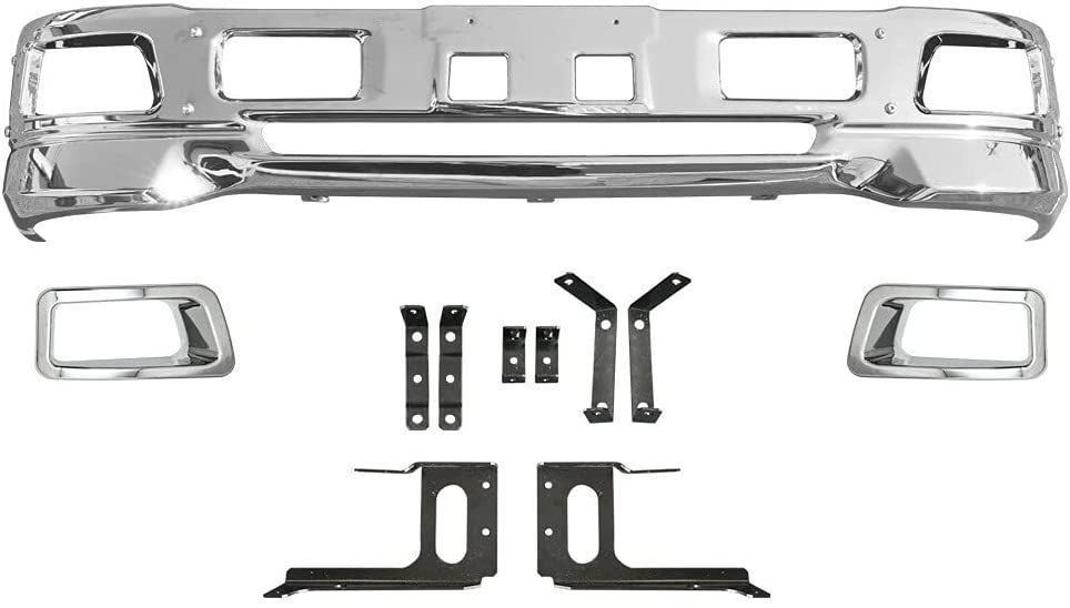いすゞ 07エルフ 標準キャブ メッキ フロント バンパー + ガーニッシュ