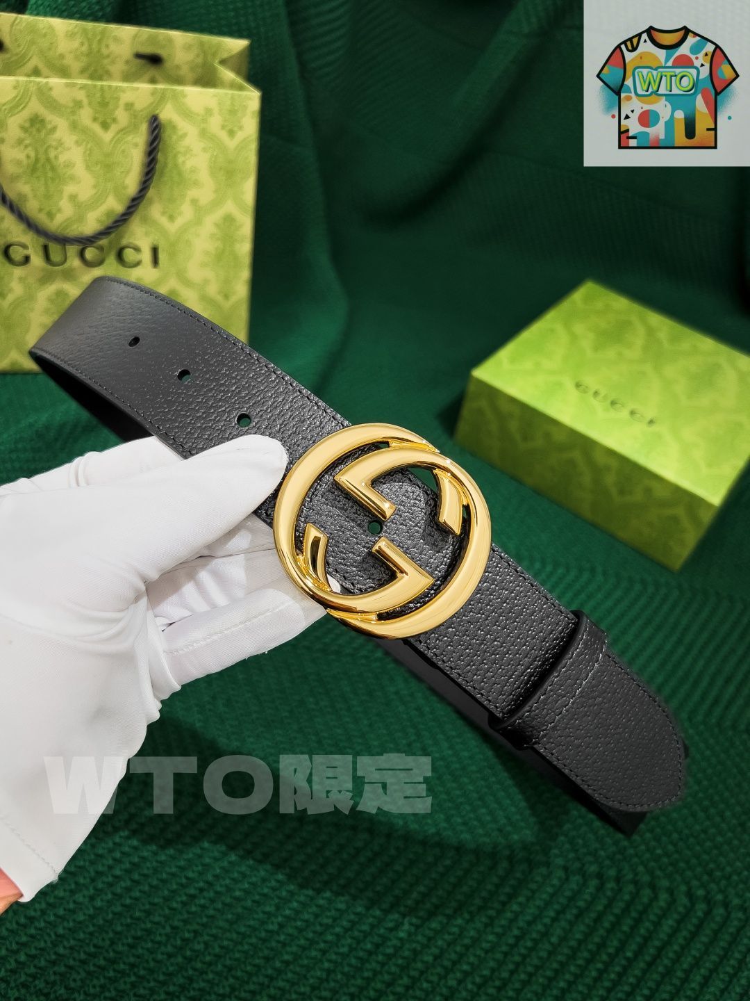 GUCCI レザーベルト　美品 GUCCI(グッチ) / ベルト/レザー/BLK/メンズ/114984 212956・85