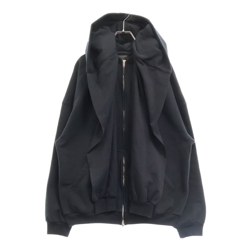 【BALENCIAGA】ロップ スポーツ アイコン ロゴ ジップ フーディ Men's Loop Sports Icon Hoodie Medium Fit in Black