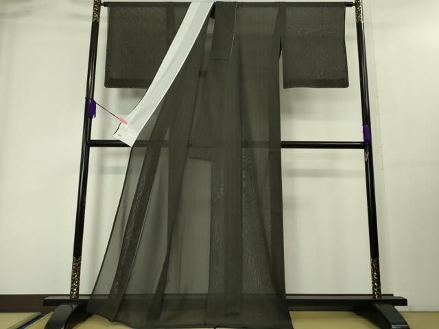 平和屋本店□希少 夏物 本場黄八丈 夏黄八 紗紬 伝統工芸士 西條吉広