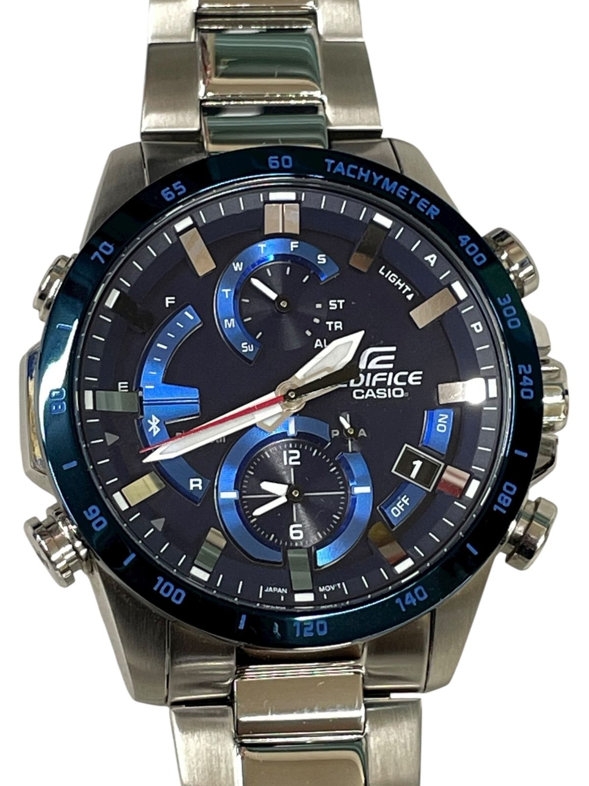 CASIO カシオ EDIFICE エディフィス スマートフォンリンク アナログ 腕時計 EQB-900DB-2AJF ブルー×シルバー メンズ|025