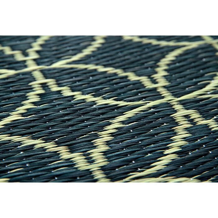 い草キッチンマット 和モダン 60×210cm ネイビー 8243440