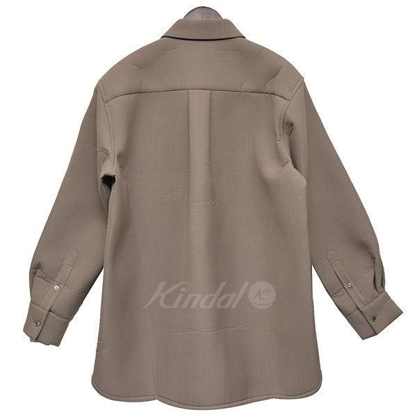 sacai SuitingBondingShirt ベージュ 23-06895 11/18値下げ】 sacai サカイ 2023AW Suiting Bonding Shirt
