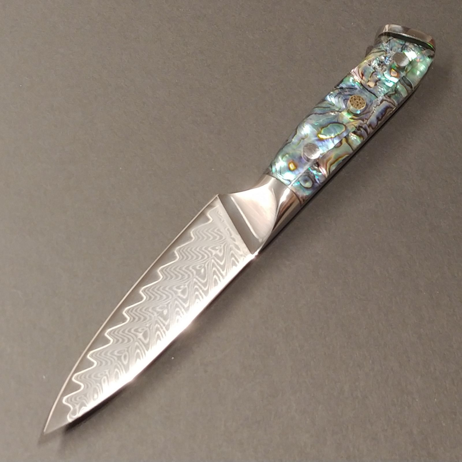 67層 ダマスカスVG10 ディンプル ブッチャーナイフ ターコイズストーン