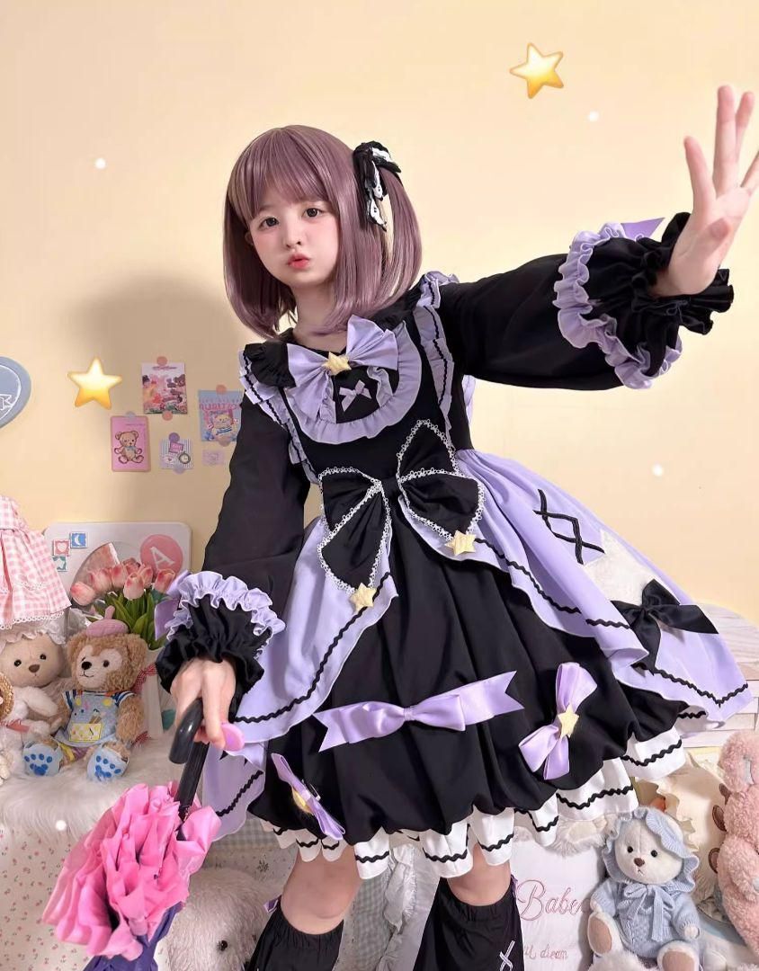 LT-142 豪華姫系 lolita 可愛 レトロ風 オリジナル 洋服 ロリータ ワンピース 美しい刺繍