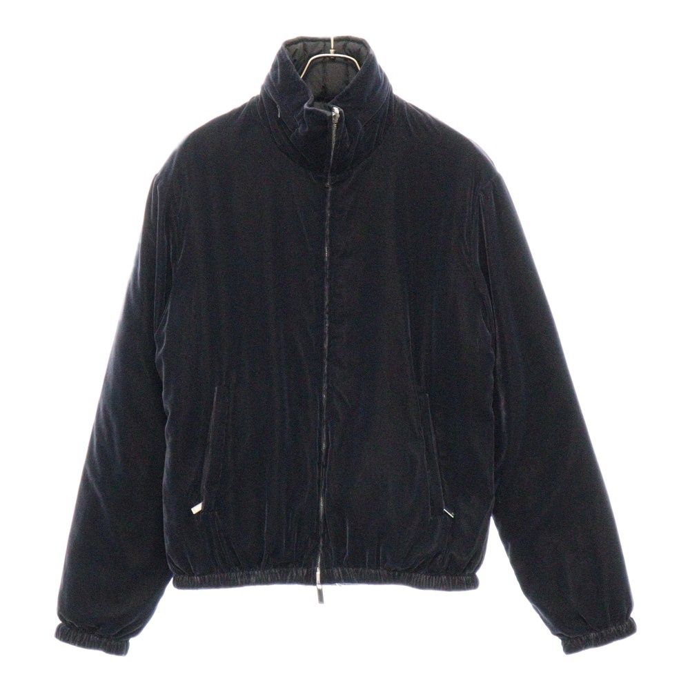 EMPORIO ARMANI (エンポリオアルマーニ) ベロア リバーシブル ジップアップダウンジャケット ネイビー 6L1BU7 1NQUZ