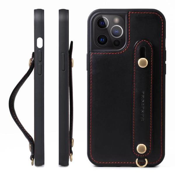 iPhone13ProMax スマホケース コードホルダー ガラスフィルム 付き