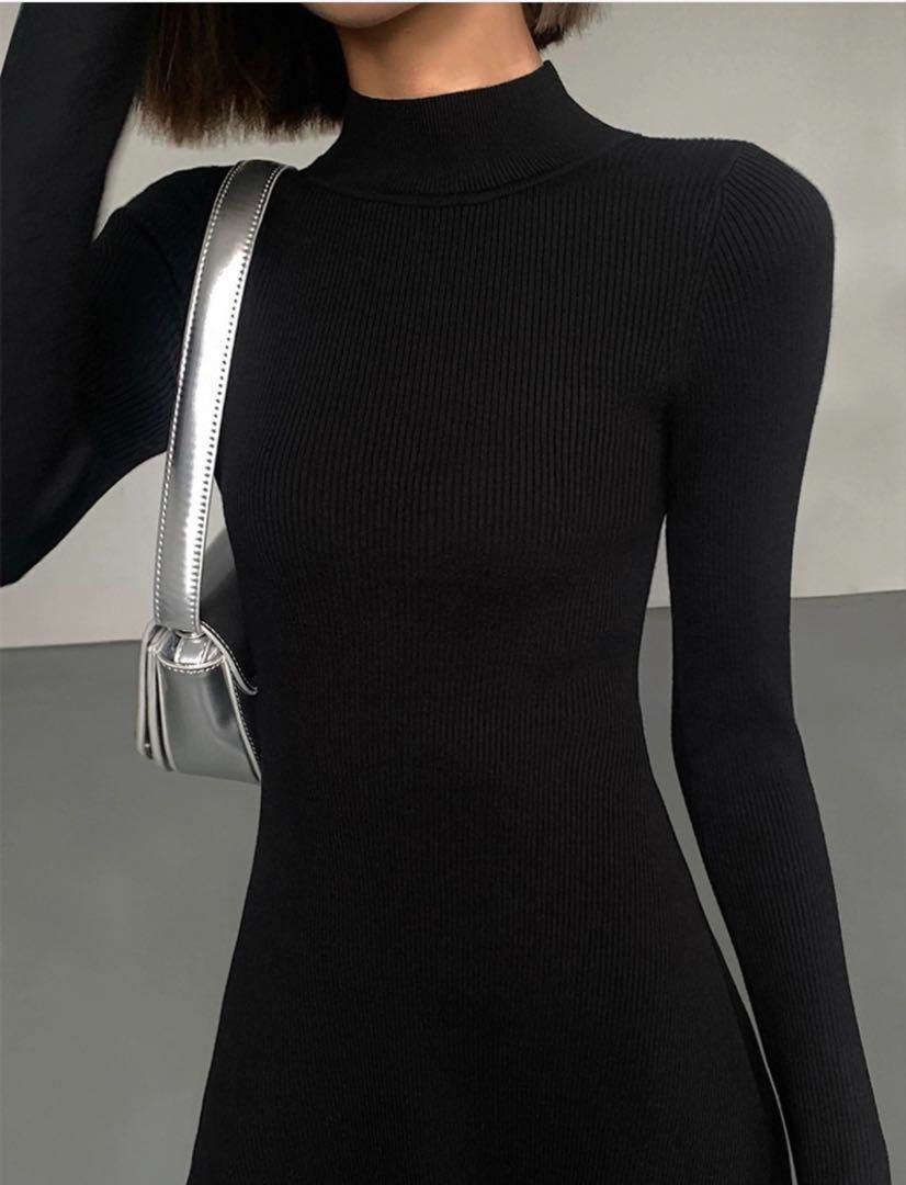 品質が完璧、値段が激安！ ♥ 春コーデ タイトミニワンピース ニットロングスリーブドレス 清楚セクシー 超絶人気デザイン