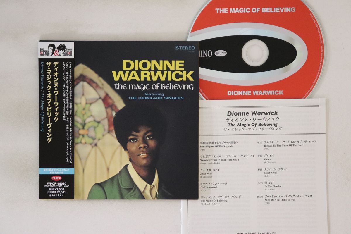 CD Dionne Warwick Magic Of Believing WPCR15080 RHINO 紙ジャケ /00110 CD Dionne Warwick Magic Of Believing WPCR15080 RHINO 紙