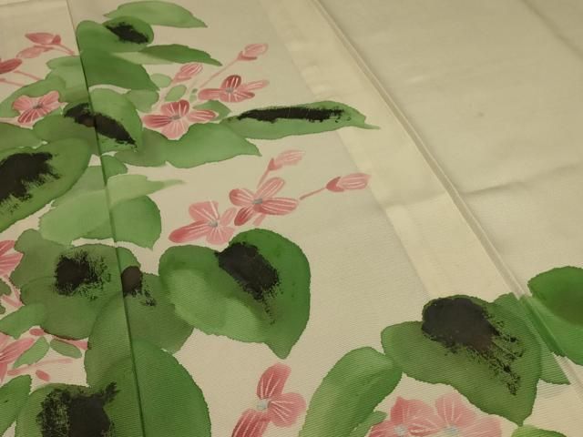 平和屋着物＊夏物 訪問着 絽 草花文 正絹 逸品 AAAX9847jd