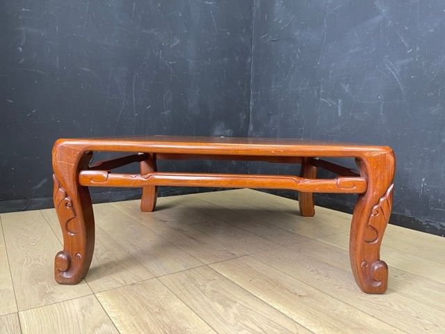 送料無料 和モダン 唐木指物座卓 井上昇山作 高級 角座卓 文机