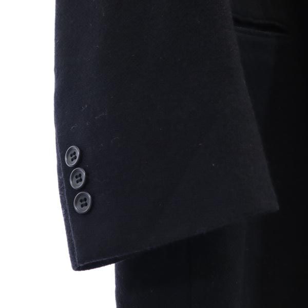 ランバン カシミヤブレンド ウール テーラードジャケット R52-47 黒 LANVIN CLASSIQUE メンズ   【220914】